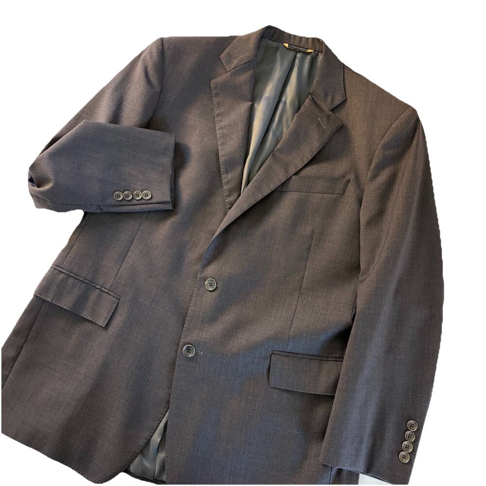 BROOKS BROTHERS 1818 REGENT Estrato Trabaldo Togna Blazer Gray Suit Jacket 43R